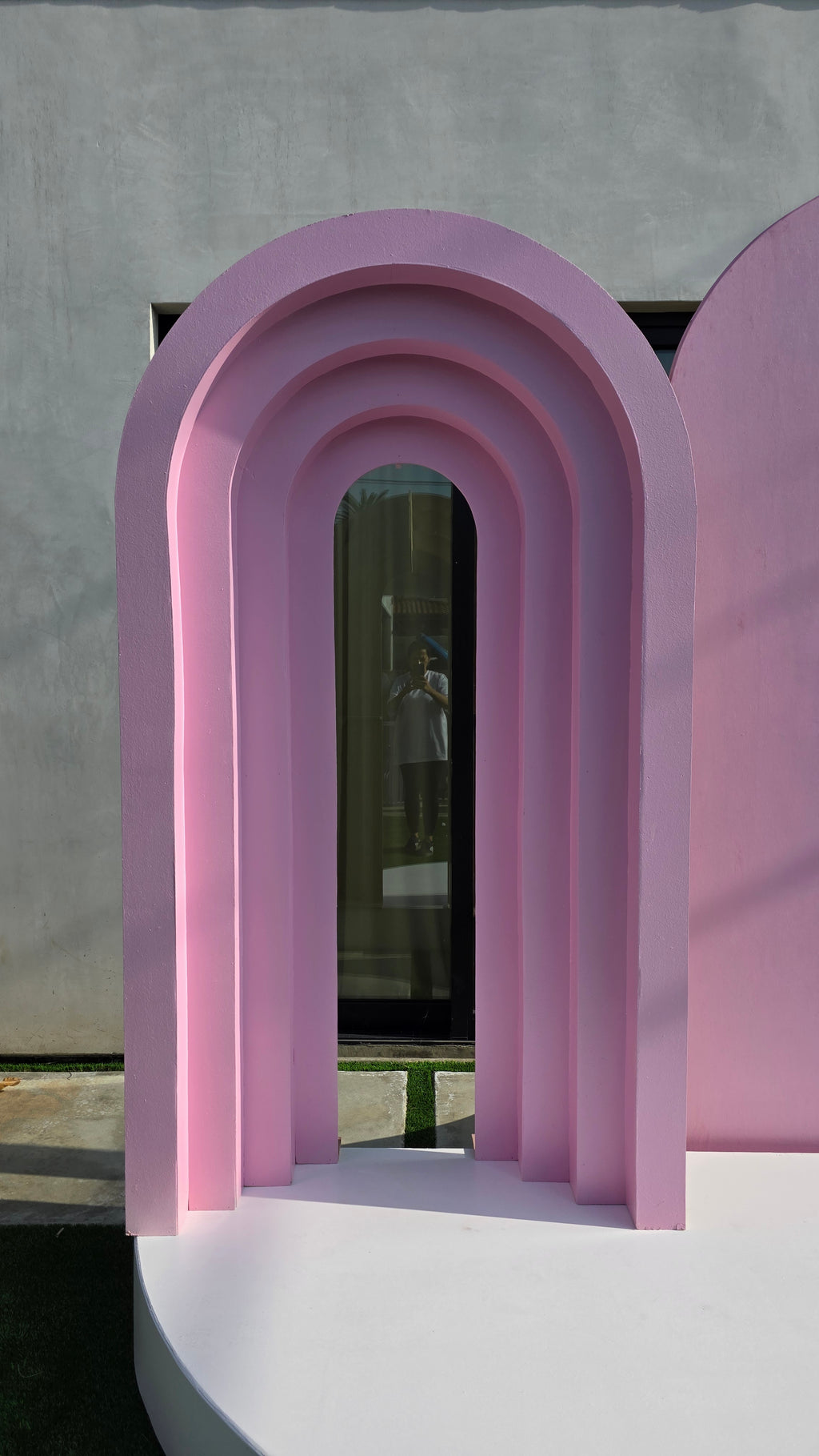 3D Layered Arch Backdrop, Rounded Arch